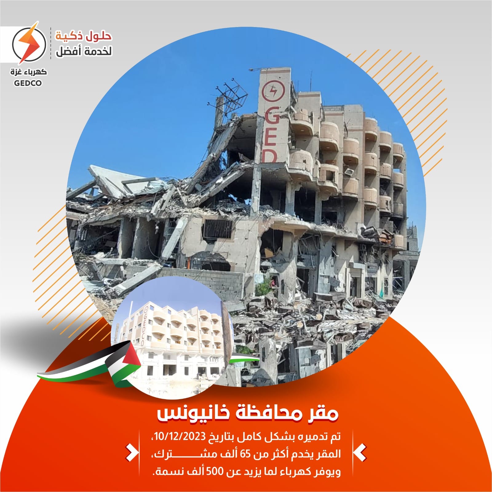 تدمير مقر خانيونس